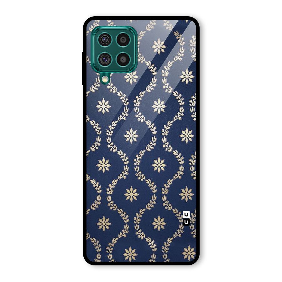 Gorgeous Gold Leaf Pattern Glass Back Case for Galaxy F62