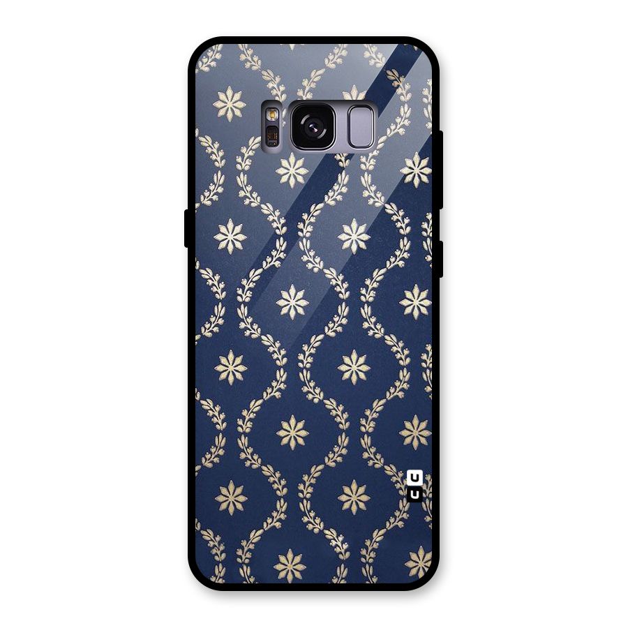 Gorgeous Gold Leaf Pattern Glass Back Case for Galaxy S8