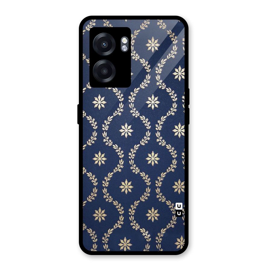 Gorgeous Gold Leaf Pattern Glass Back Case for Oppo K10 (5G)