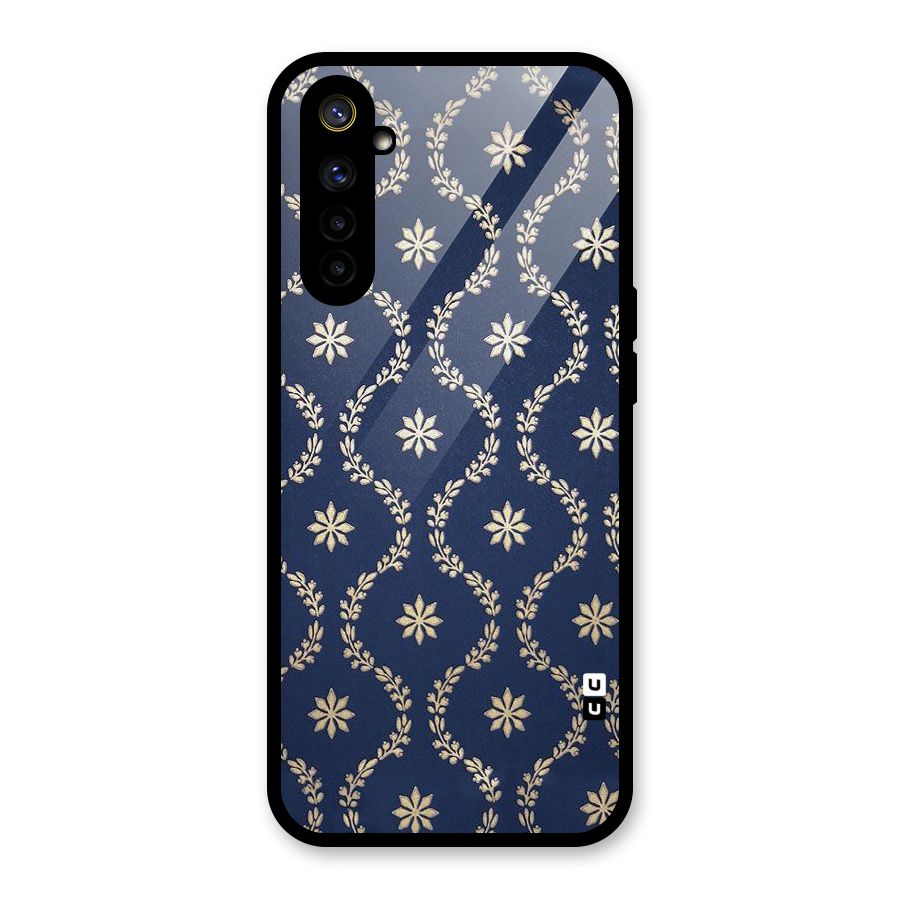 Gorgeous Gold Leaf Pattern Glass Back Case for Realme 6i