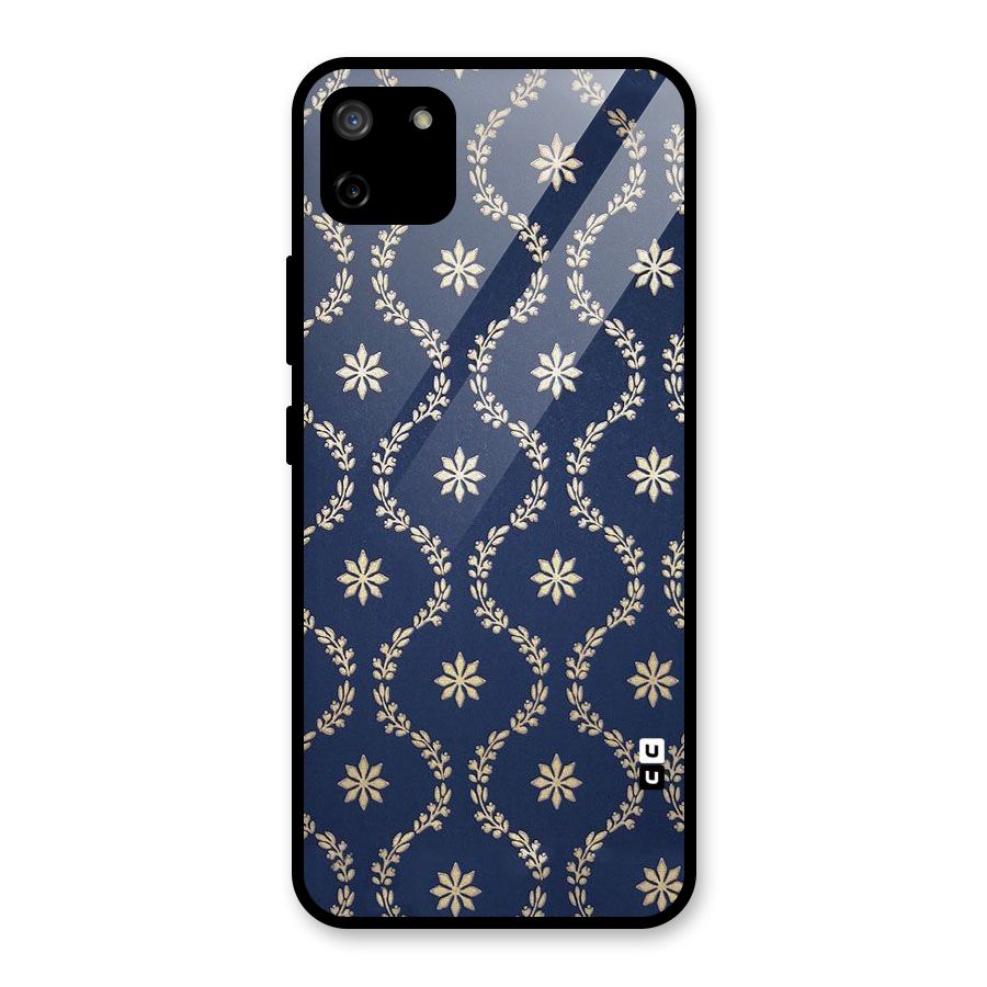 Gorgeous Gold Leaf Pattern Glass Back Case for Realme C11