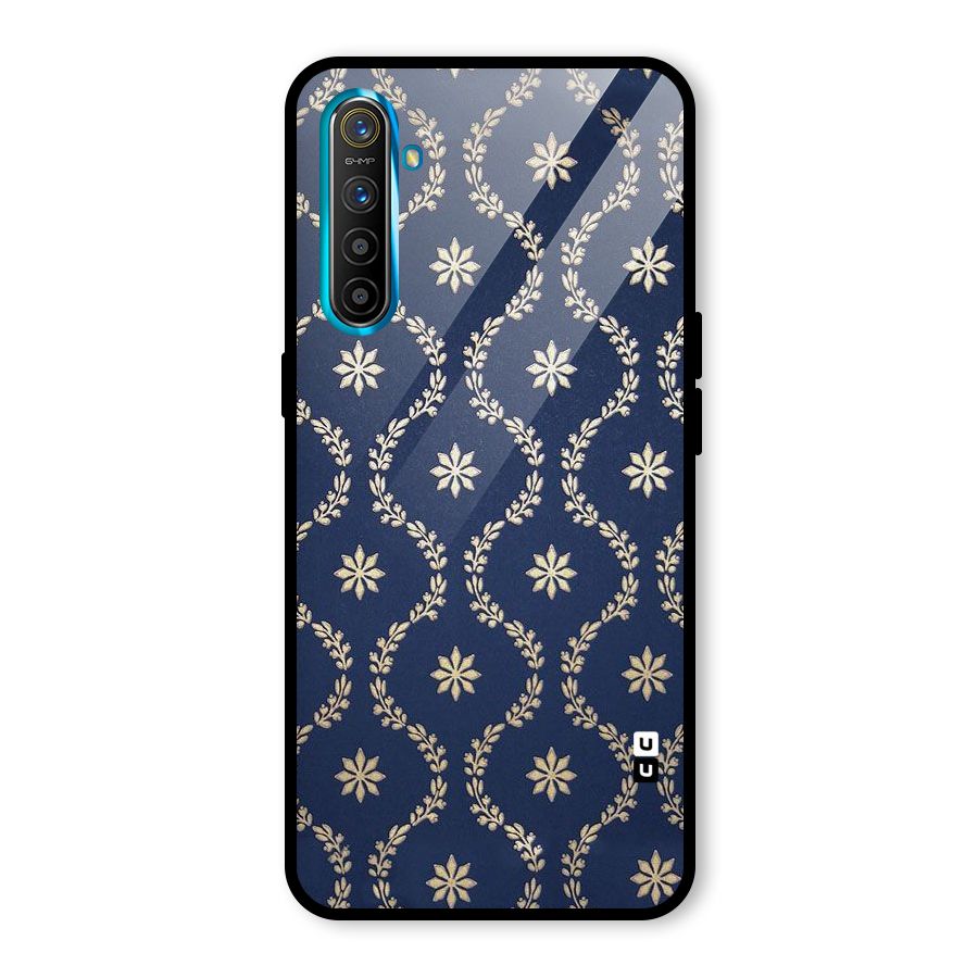 Gorgeous Gold Leaf Pattern Glass Back Case for Realme X2