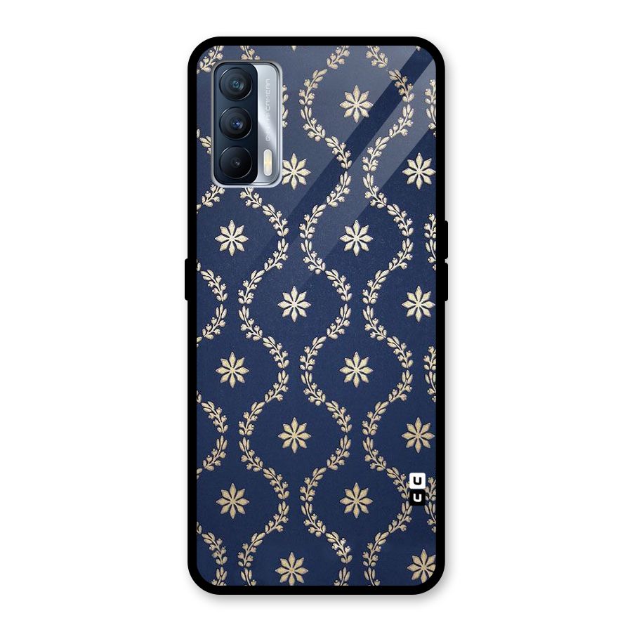 Gorgeous Gold Leaf Pattern Glass Back Case for Realme X7