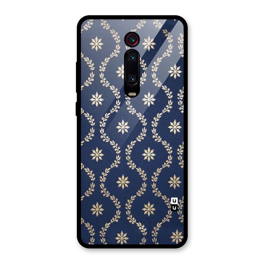 Gorgeous Gold Leaf Pattern Glass Back Case for Redmi K20