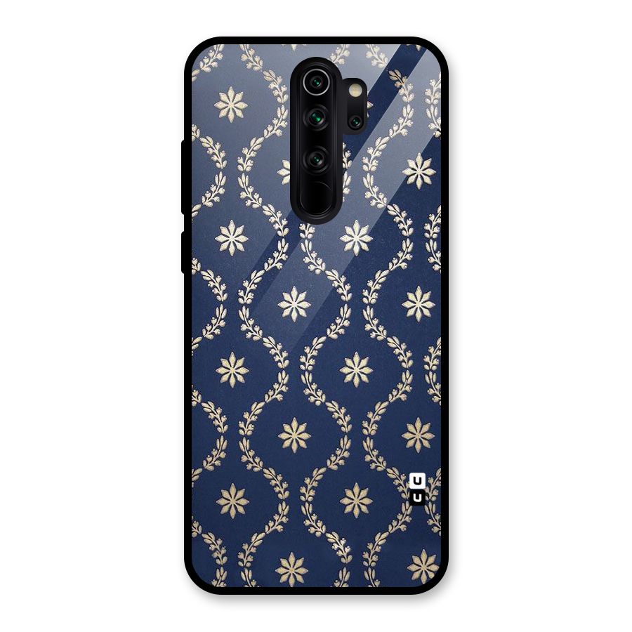 Gorgeous Gold Leaf Pattern Glass Back Case for Redmi Note 8 Pro