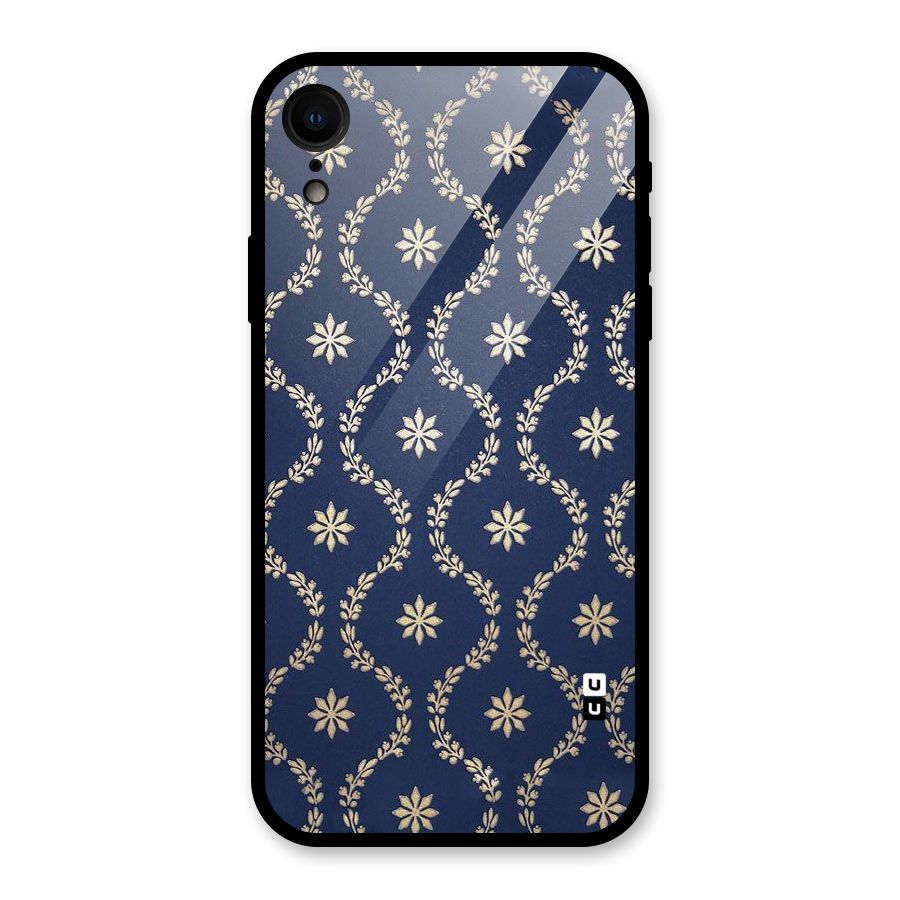 Gorgeous Gold Leaf Pattern Glass Back Case for XR