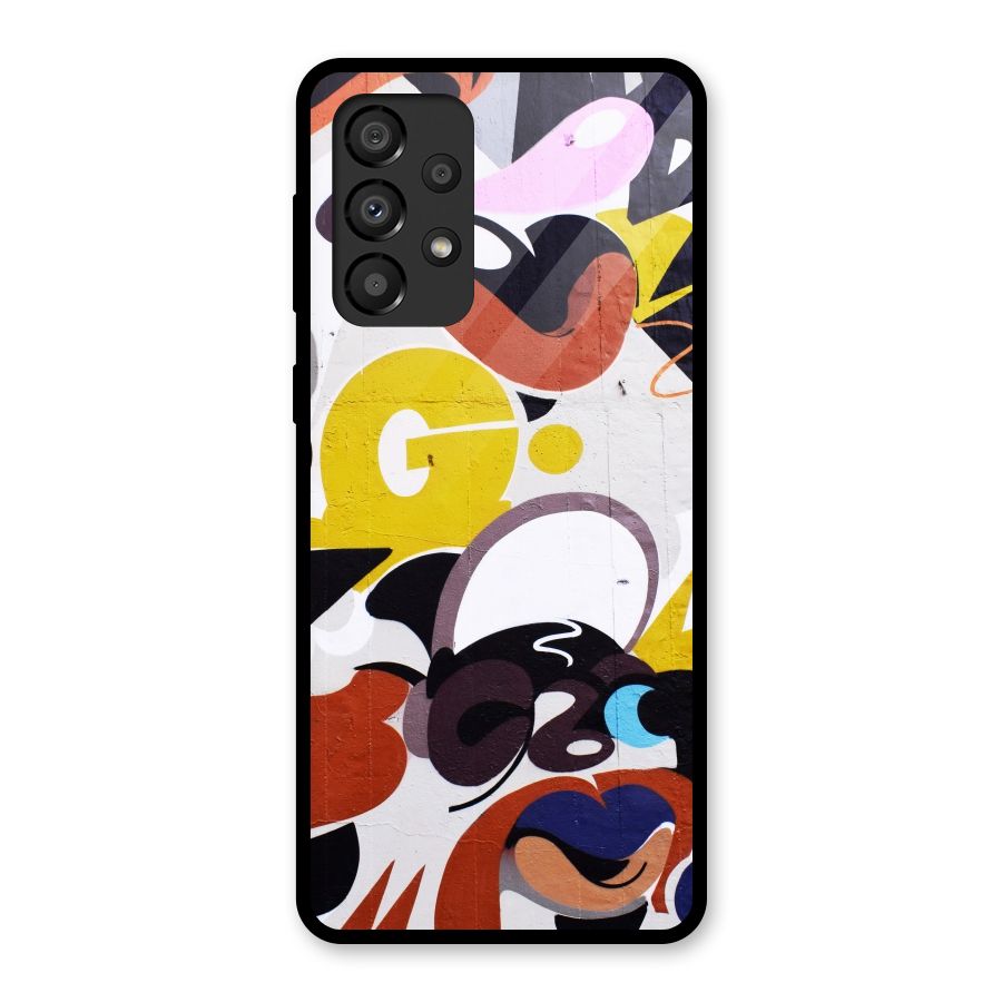 Graffiti Wall Glass Back Case for Galaxy A33 5G