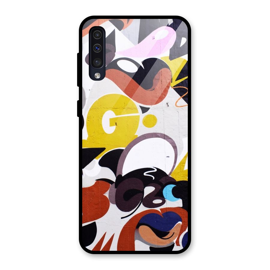 Graffiti Wall Glass Back Case for Galaxy A50
