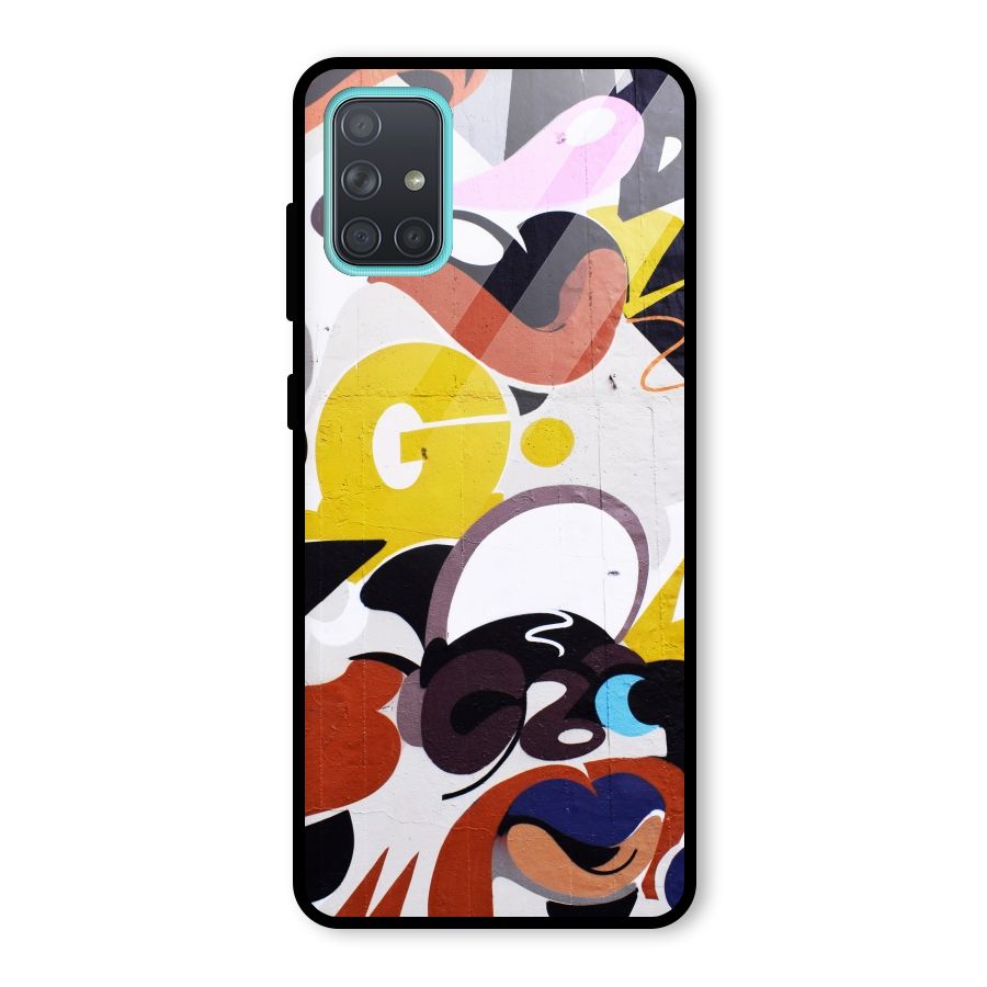 Graffiti Wall Glass Back Case for Galaxy A71