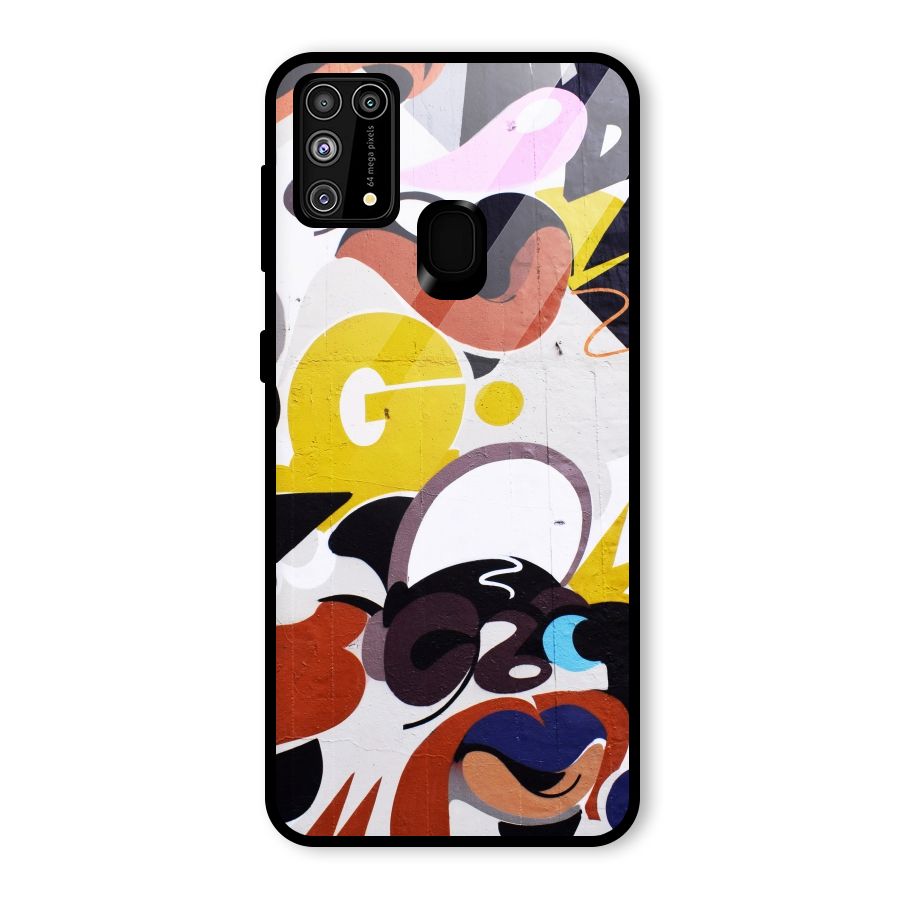 Graffiti Wall Glass Back Case for Galaxy F41