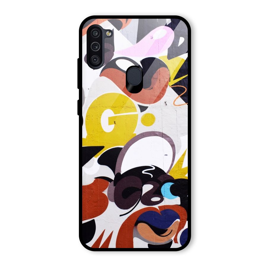 Graffiti Wall Glass Back Case for Galaxy M11