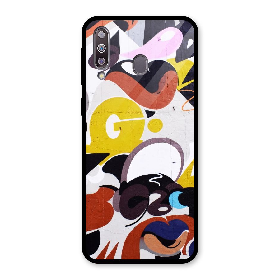 Graffiti Wall Glass Back Case for Galaxy M30