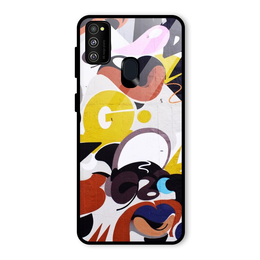 Graffiti Wall Glass Back Case for Galaxy M30s