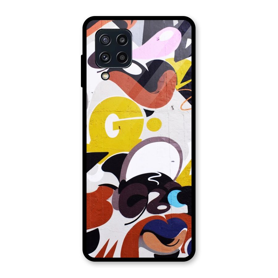 Graffiti Wall Glass Back Case for Galaxy M32