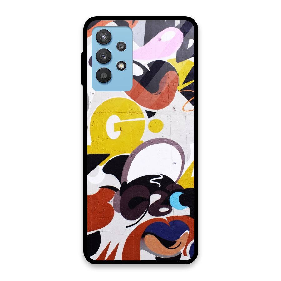 Graffiti Wall Glass Back Case for Galaxy M32 5G