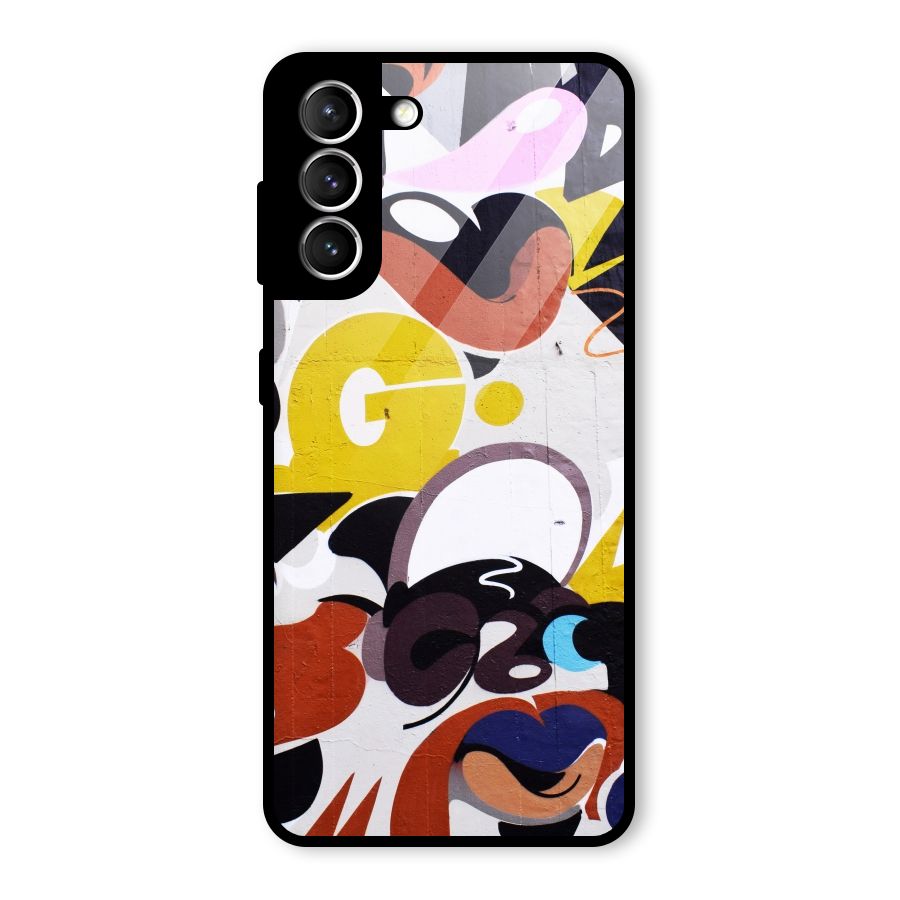 Graffiti Wall Glass Back Case for Galaxy S21 5G