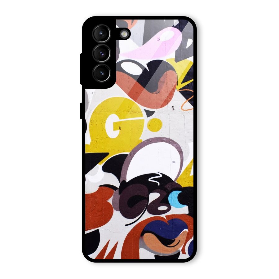 Graffiti Wall Glass Back Case for Galaxy S21 Plus