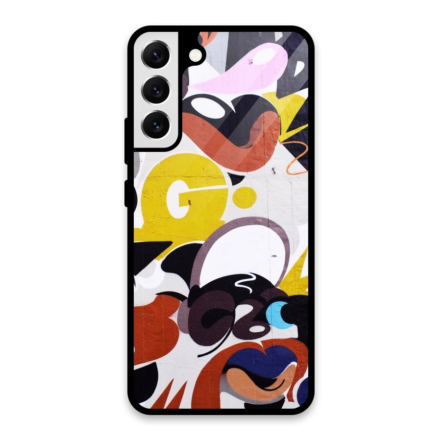 Graffiti Wall Glass Back Case for Galaxy S22 Plus 5G