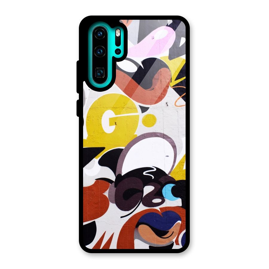 Graffiti Wall Glass Back Case for Huawei P30 Pro