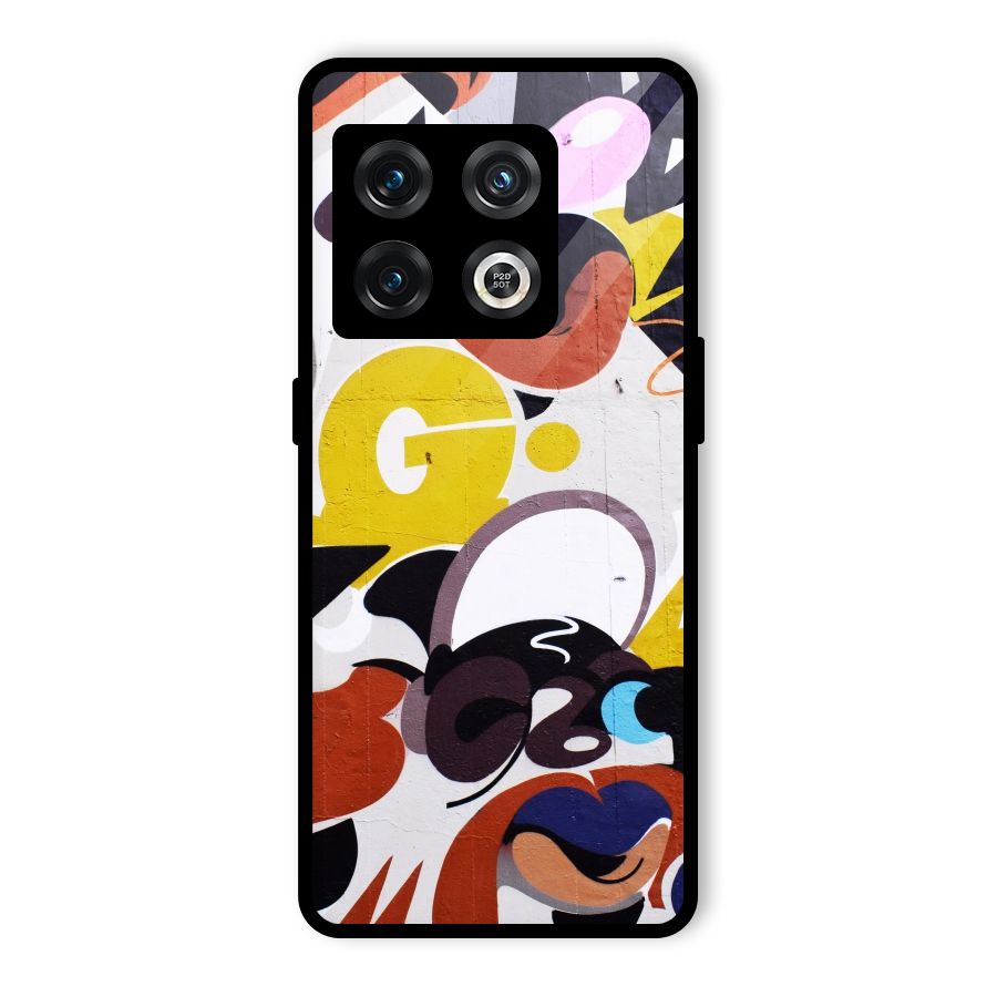 Graffiti Wall Glass Back Case for OnePlus 10 Pro 5G