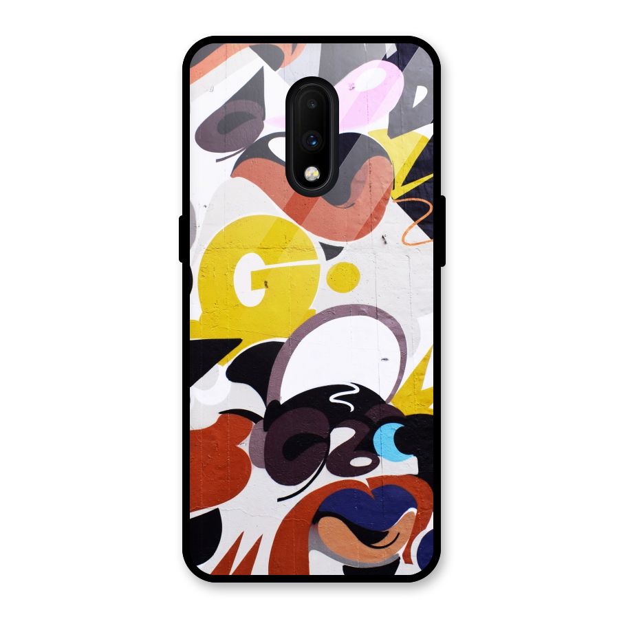 Graffiti Wall Glass Back Case for OnePlus 7