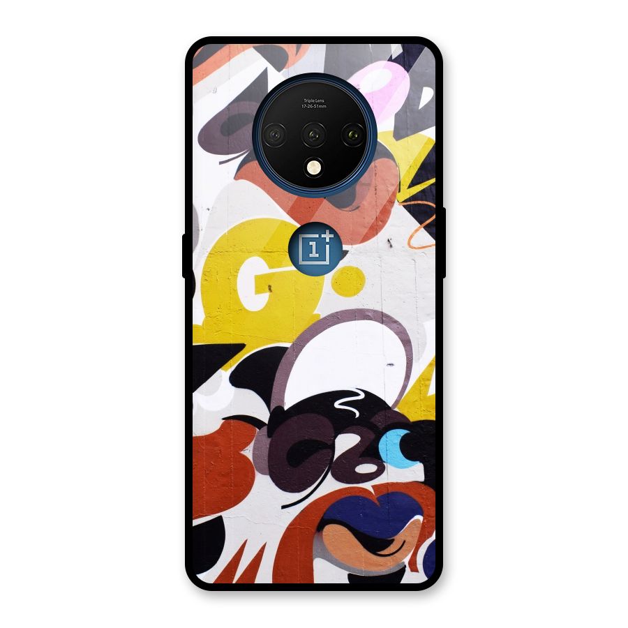 Graffiti Wall Glass Back Case for OnePlus 7T