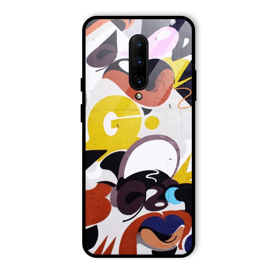 Graffiti Wall Glass Back Case for OnePlus 7 Pro