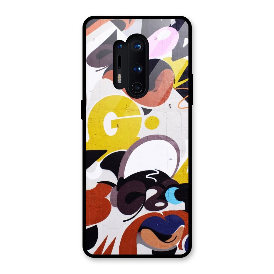 Graffiti Wall Glass Back Case for OnePlus 8 Pro