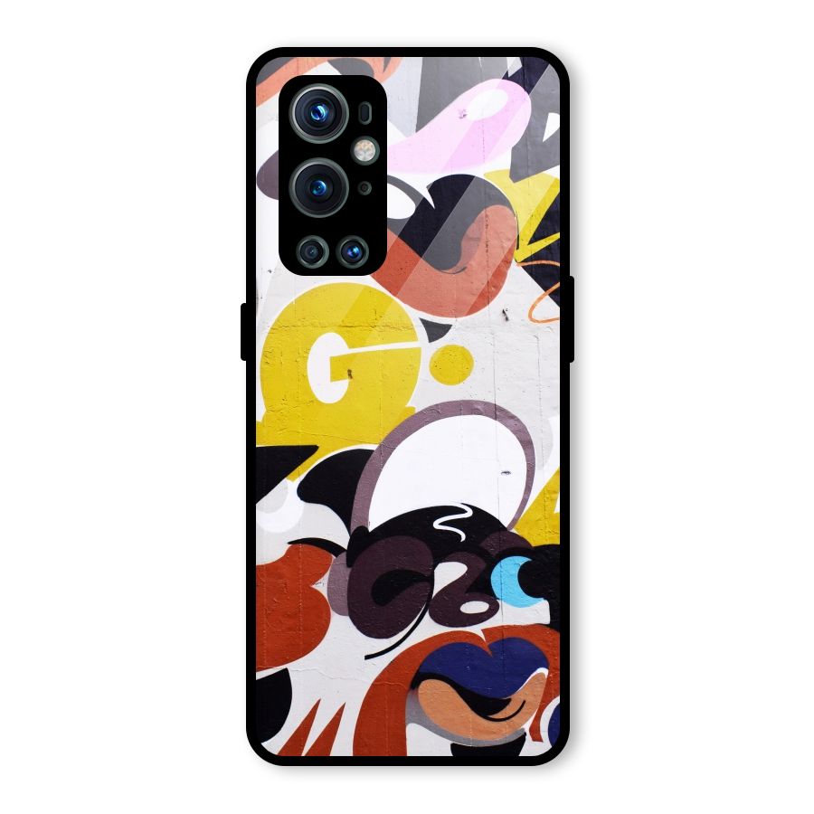 Graffiti Wall Glass Back Case for OnePlus 9 Pro