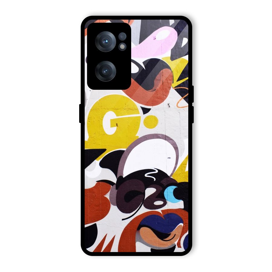 Graffiti Wall Glass Back Case for OnePlus Nord CE 2 5G
