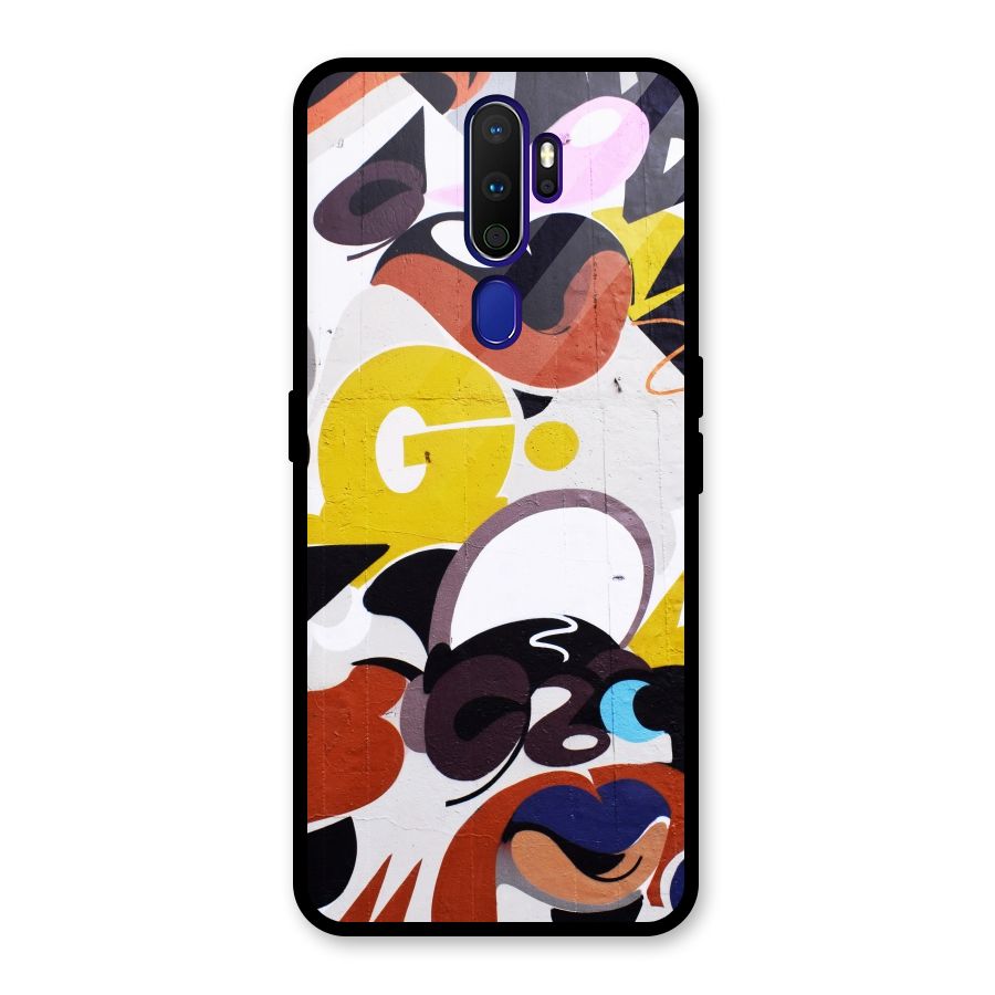 Graffiti Wall Glass Back Case for Oppo A9 (2020)