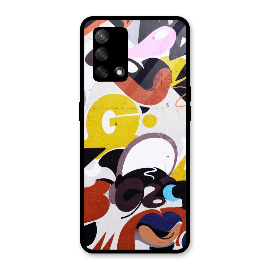Graffiti Wall Glass Back Case for Oppo F19