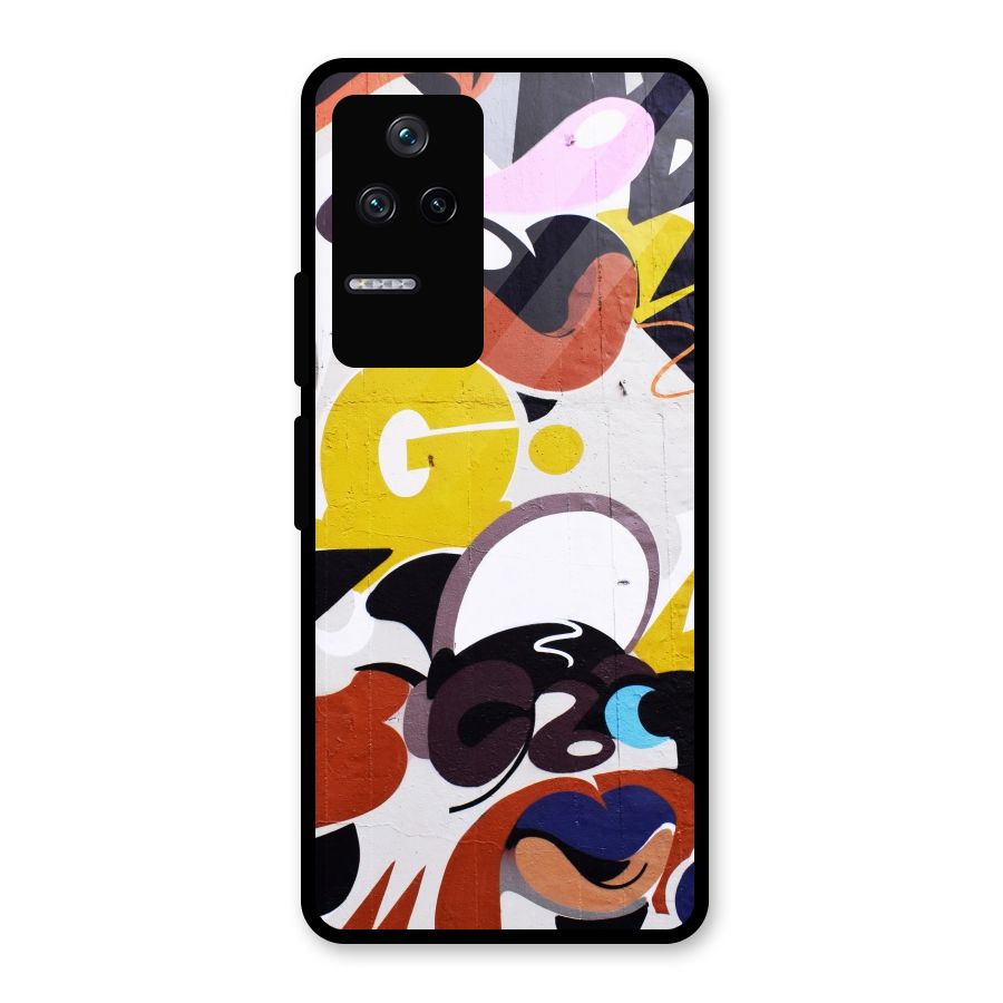Graffiti Wall Glass Back Case for Poco F4 5G