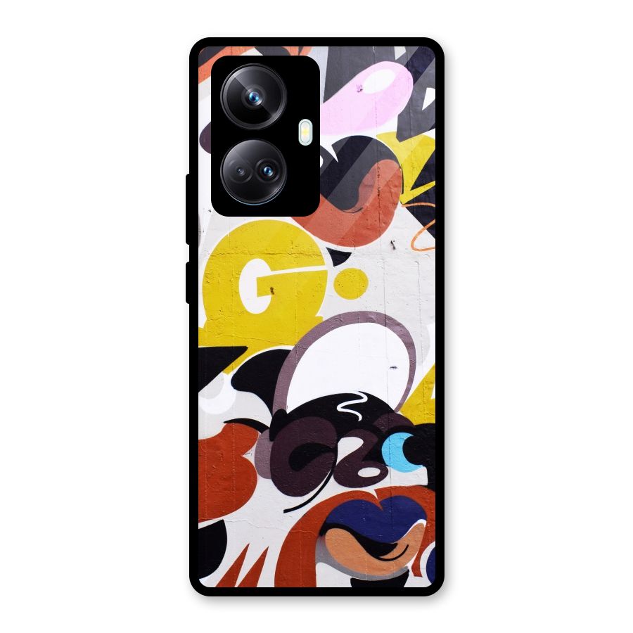 Graffiti Wall Glass Back Case for Realme 10 Pro Plus