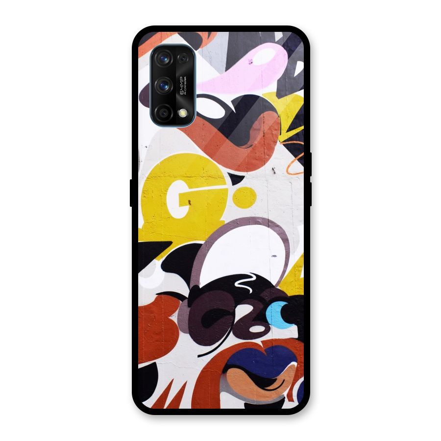 Graffiti Wall Glass Back Case for Realme 7 Pro