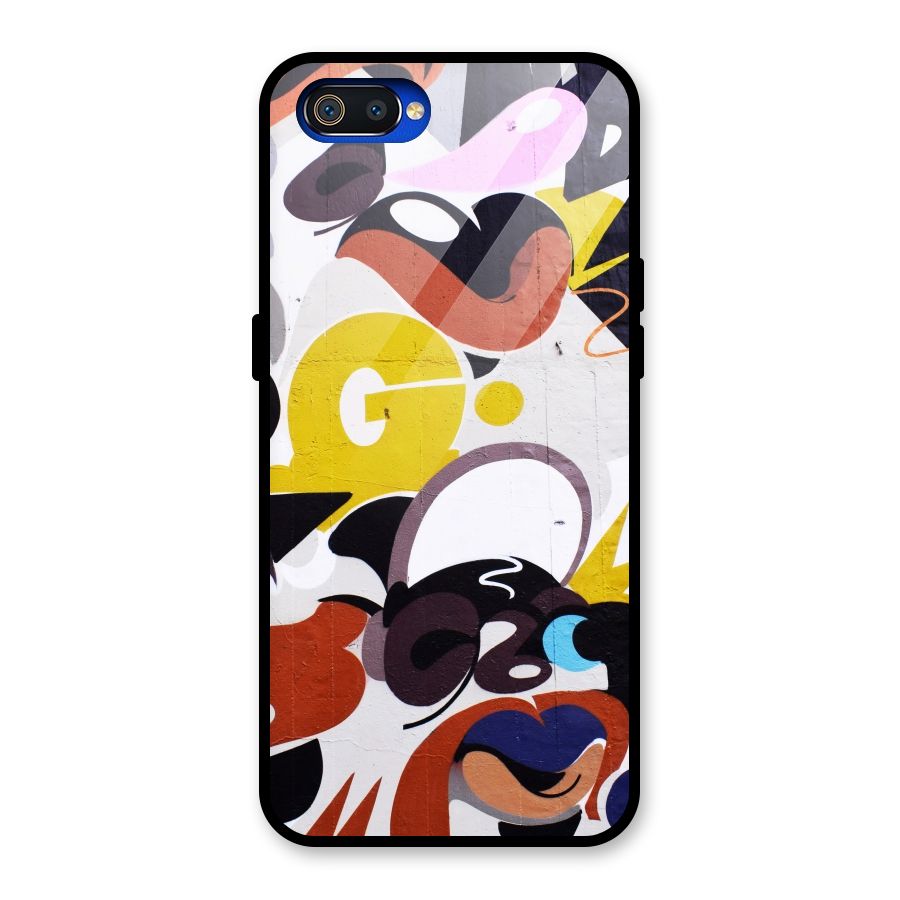 Graffiti Wall Glass Back Case for Realme C2