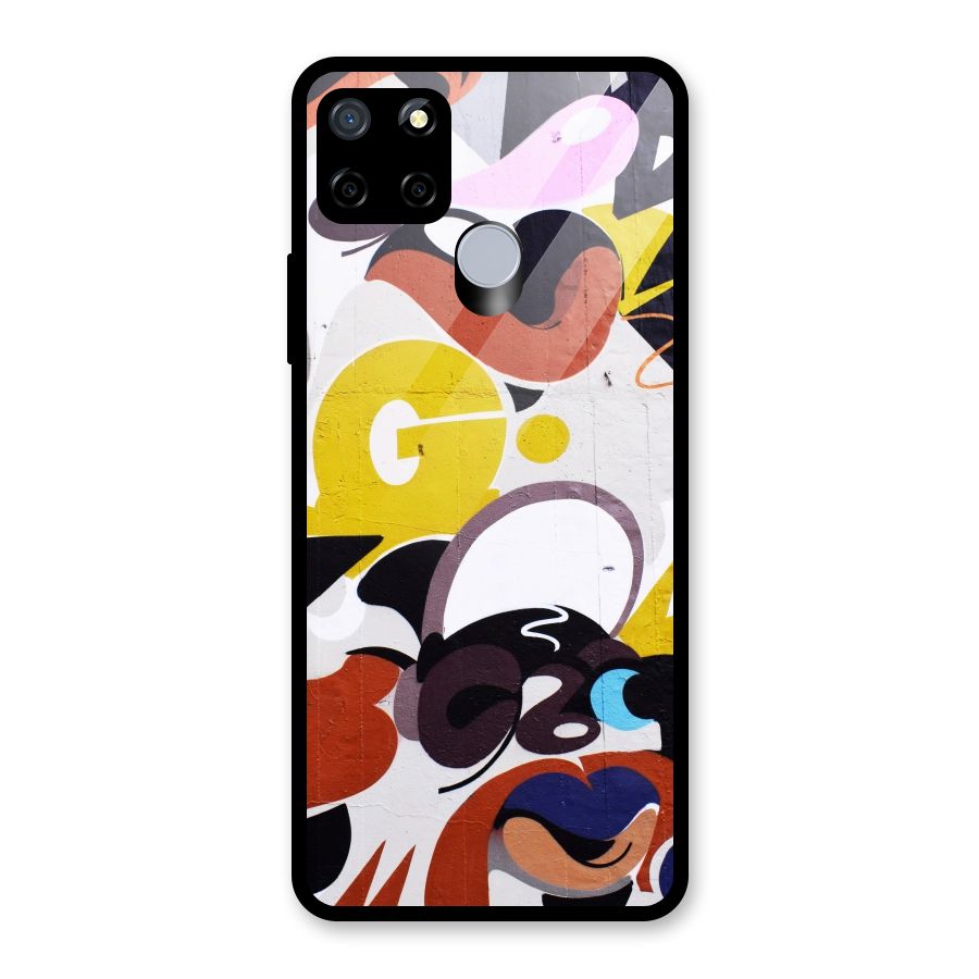 Graffiti Wall Glass Back Case for Realme Narzo 20