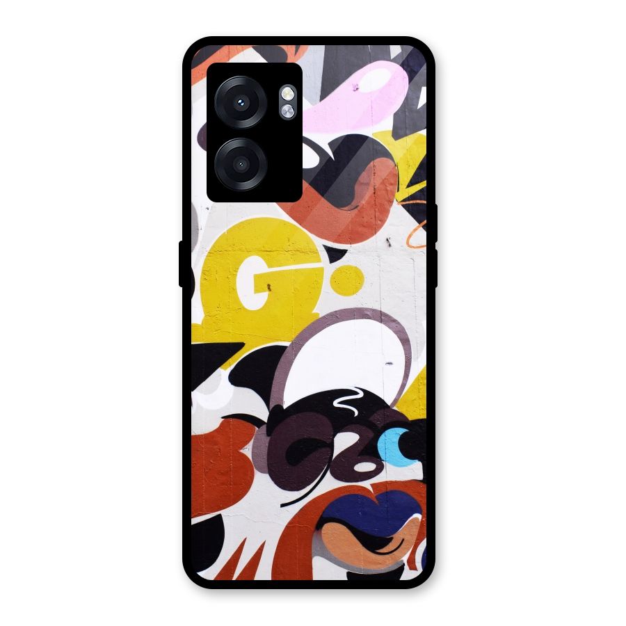 Graffiti Wall Glass Back Case for Realme Narzo 50 5G