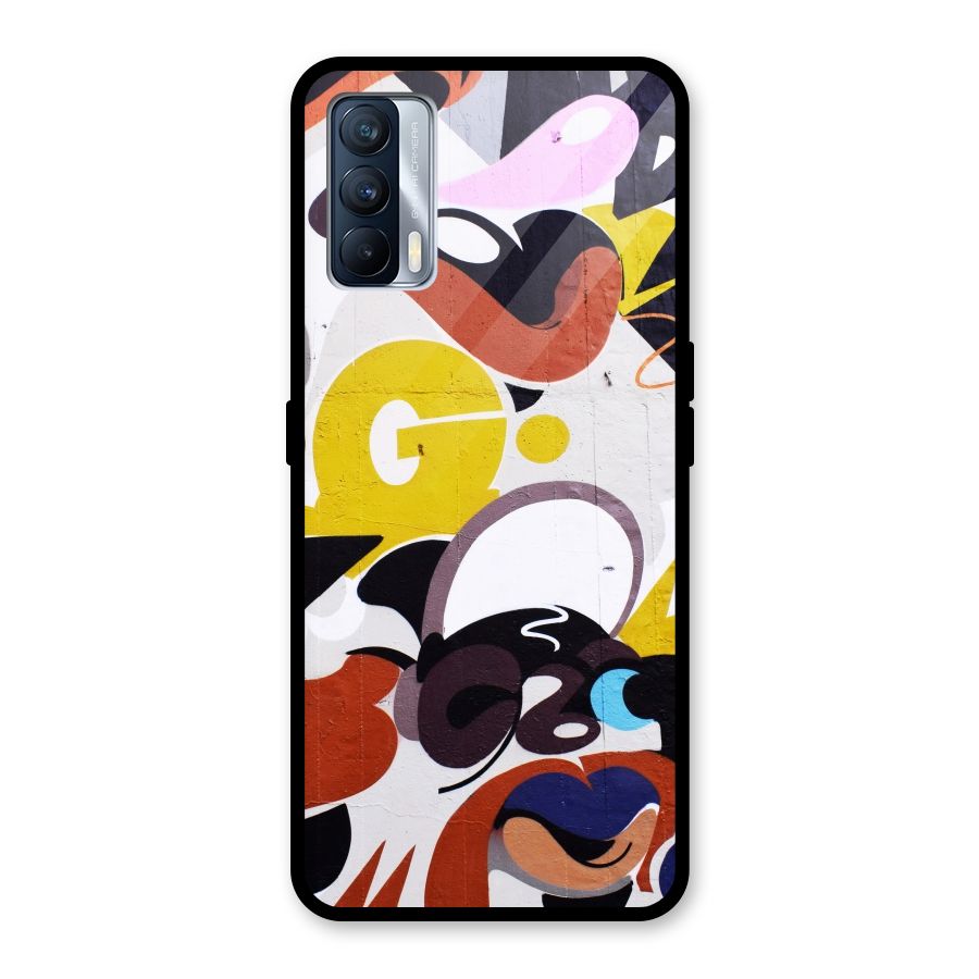 Graffiti Wall Glass Back Case for Realme X7