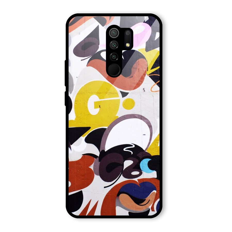 Graffiti Wall Glass Back Case for Redmi 9 Prime