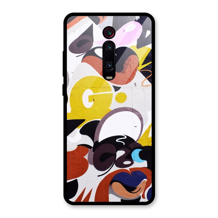 Graffiti Wall Glass Back Case for Redmi K20 Pro