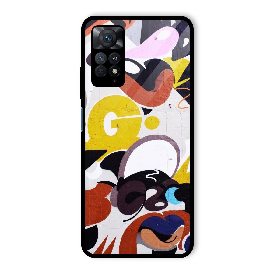 Graffiti Wall Glass Back Case for Redmi Note 11 Pro