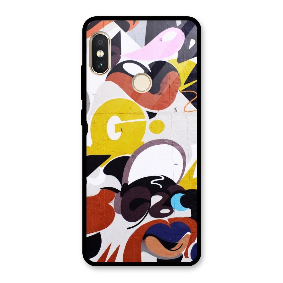 Graffiti Wall Glass Back Case for Redmi Note 5 Pro