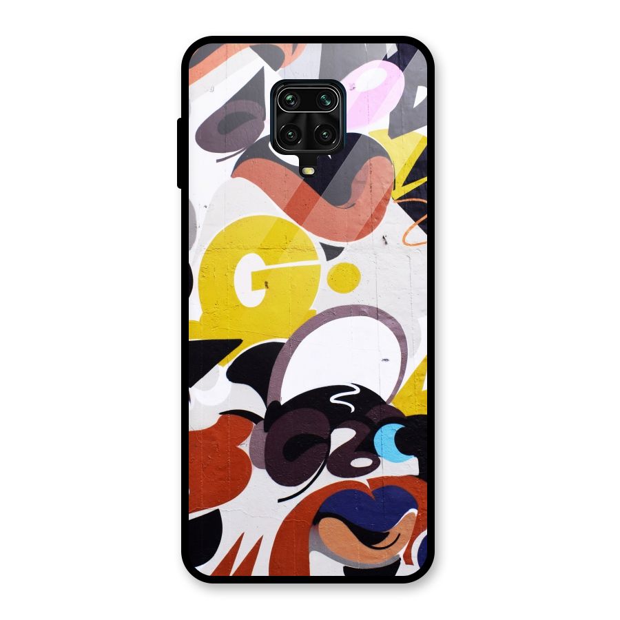 Graffiti Wall Glass Back Case for Redmi Note 9 Pro Max