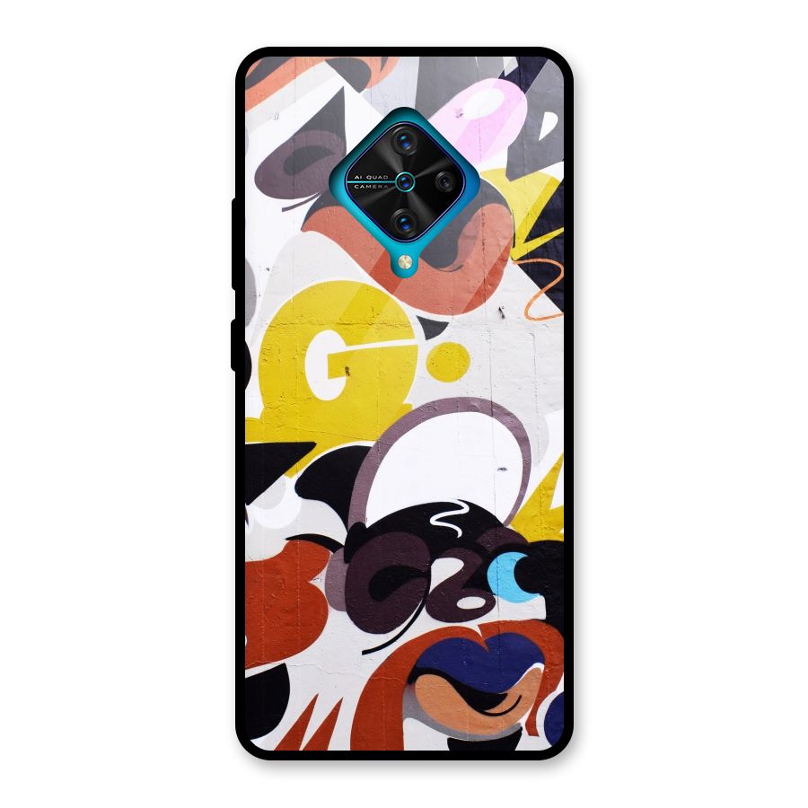 Graffiti Wall Glass Back Case for Vivo S1 Pro