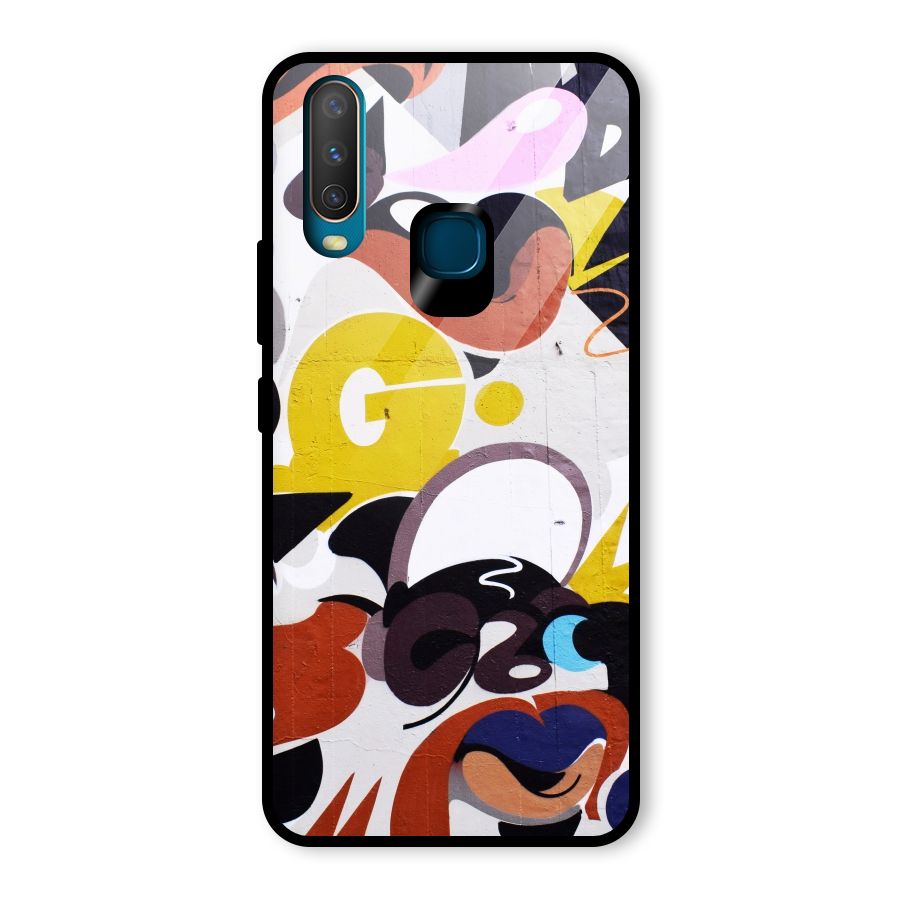 Graffiti Wall Glass Back Case for Vivo U10