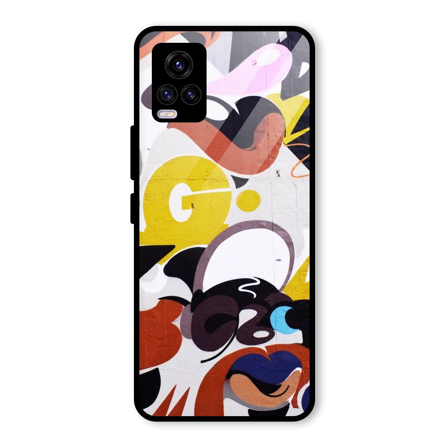 Graffiti Wall Glass Back Case for Vivo V20