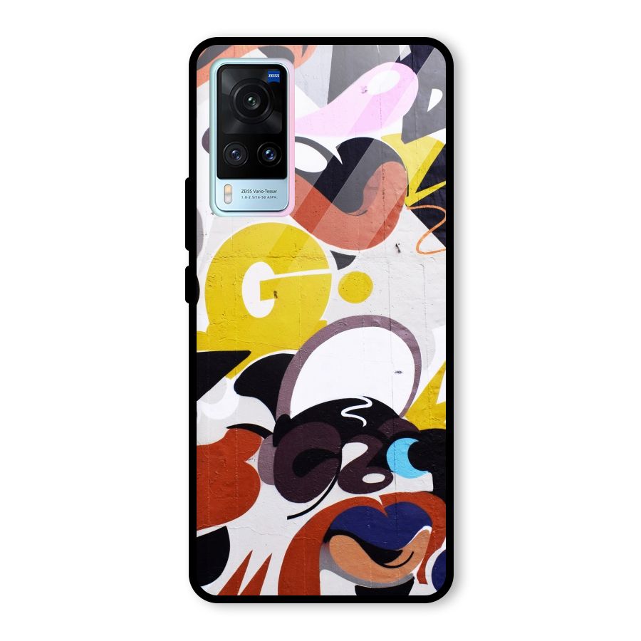 Graffiti Wall Glass Back Case for Vivo X60