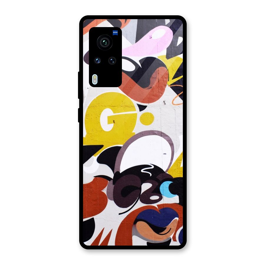 Graffiti Wall Glass Back Case for Vivo X60 Pro
