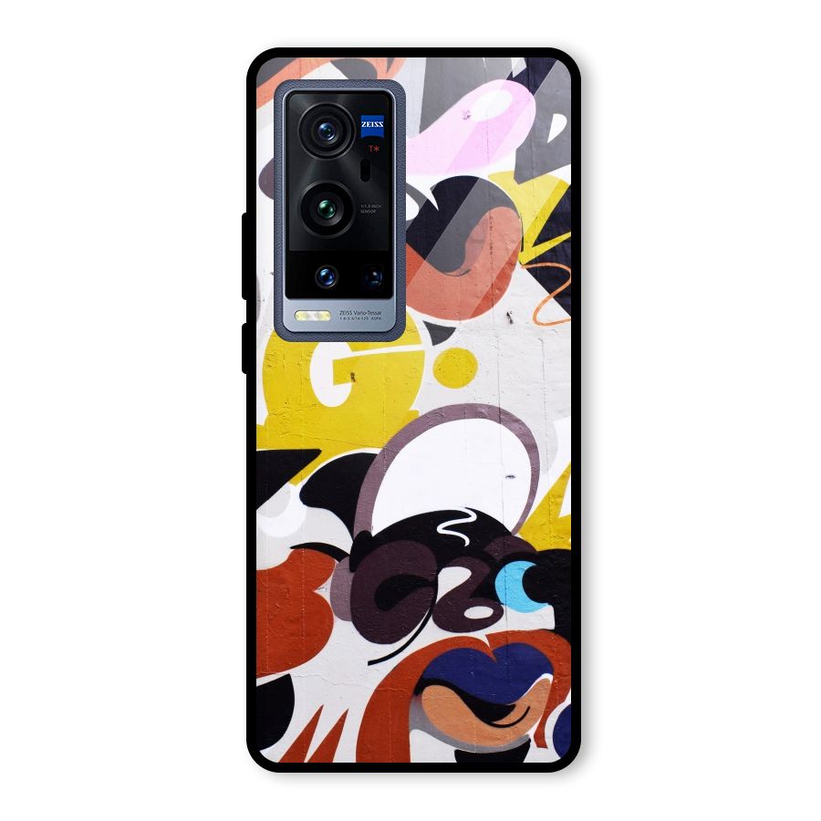 Graffiti Wall Glass Back Case for Vivo X60 Pro Plus